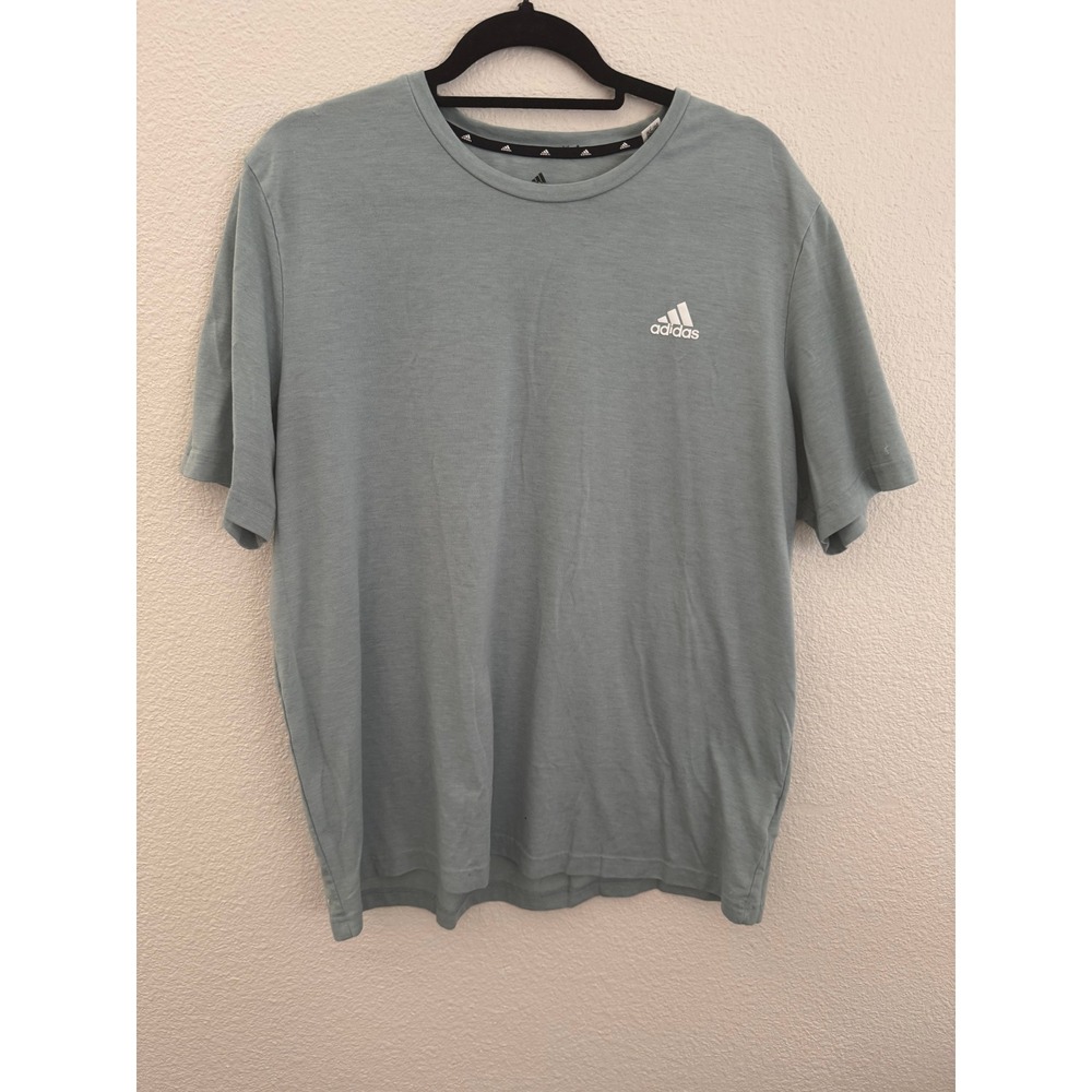 Adidas Primegreen Aeroready XL T Shirt Teal Blue Short Sleeve Athletic